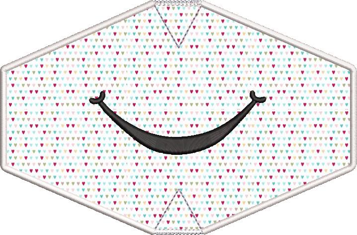 Matriz De Bordado Máscara Adulto Acabamento Bordado Sorriso 8