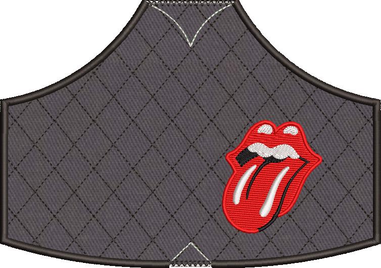 Matriz de matriz Matriz De Bordado 2 Máscaras Adulto Gg Acabamento Bordado Rock