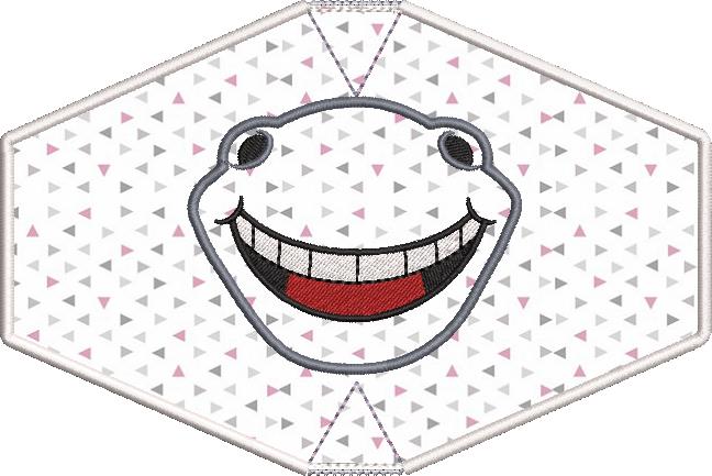 Matriz de matriz Matriz De Bordado Máscara Infantil Acabamento Bordado Zebra