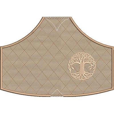 Matriz de matriz Matriz De Bordado 2 Máscaras Adulto Gg Acabamento Bordado árvore Da Vida
