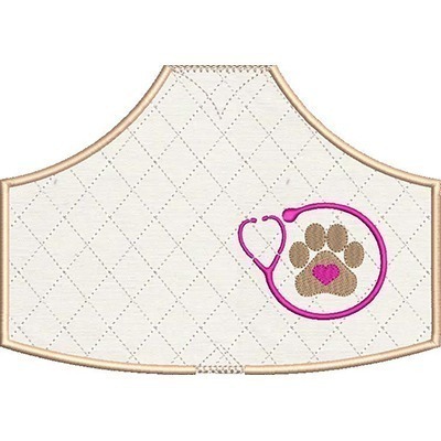 Matriz de matriz Matriz De Bordado 2 Máscaras Adulto Gg Pegada Acabamento Bordado