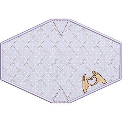 Matriz de matriz Matriz De Bordado Máscara Adulto Confort Gesto De Amor