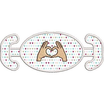 Matriz de matriz Matriz De Bordado Extensor De Máscara Gesto De Amor