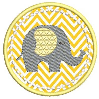 Matriz de matriz Matriz De Bordado Elefante Fundo Aplicado