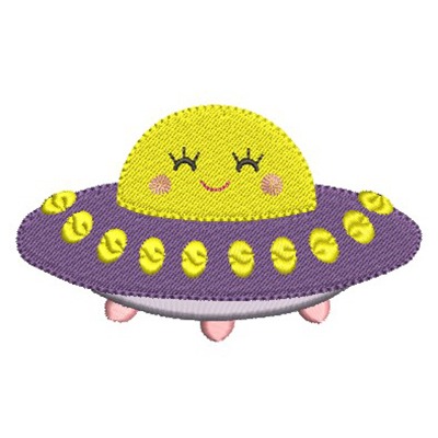 Matriz de matriz Matriz De Bordado Disco Voador Cute