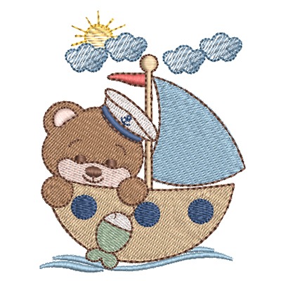 Matriz de matriz Matriz De Bordado Urso Marinheiro 10