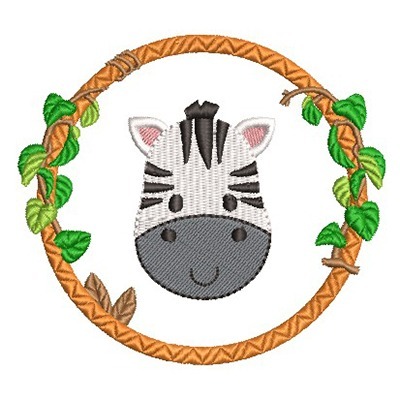 Matriz de matriz Matriz De Bordado Zebra Na Moldura