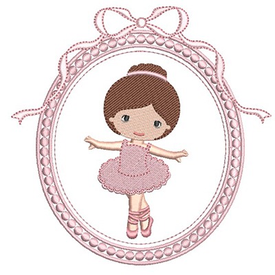 Matriz de matriz Matriz De Bordado Moldura Bailarina 14 Cm