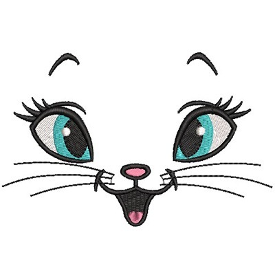 Matriz de matriz Matriz De Bordado Cara De Gatinha