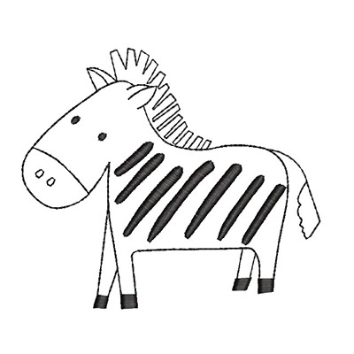 Matriz de matriz Matriz De Bordado Zebra Contornado