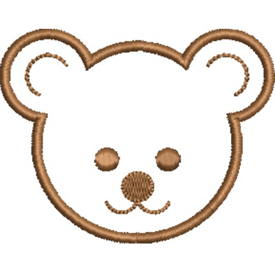 Matriz de matriz Matriz De Bordado Cabeça De Urso Contornada 1