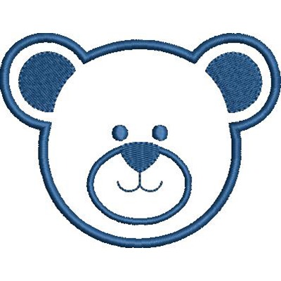 Matriz de matriz Matriz De Bordado Cabeça De Urso Contornada 3