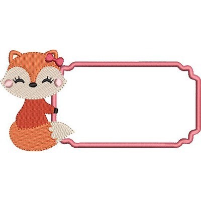 Matriz de matriz Matriz De Bordado Moldura Raposinha Baby 7