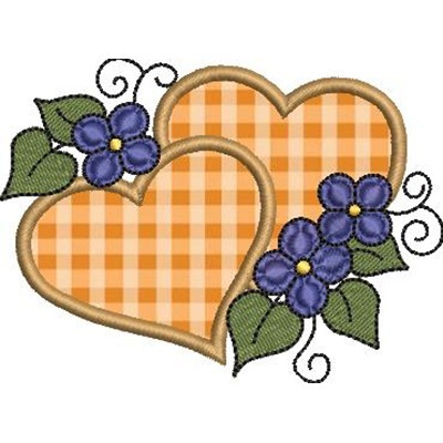 Matriz de matriz Matriz De Bordado Corações Aplicados Com Flores