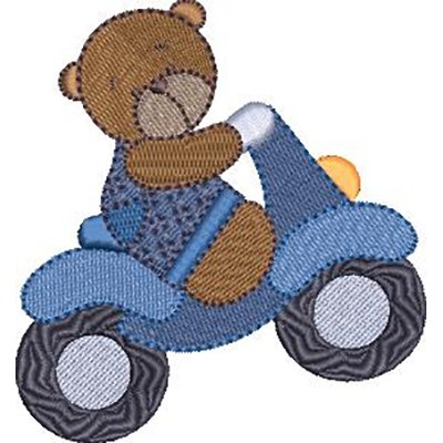 Matriz de matriz Matriz De Bordado Urso De Lambreta