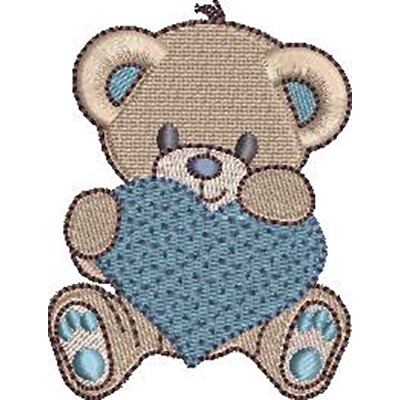 Matriz de matriz Matriz De Bordado Urso Com Coração 2