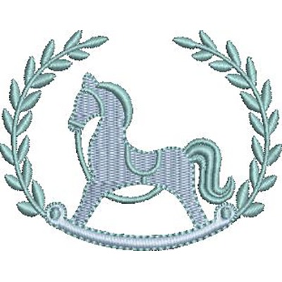 Matriz de matriz Matriz De Bordado Cavalo De Balanço Na Moldura 4