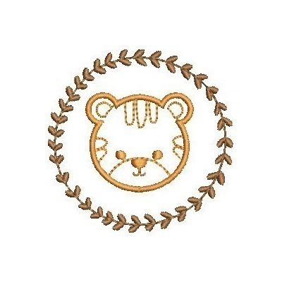Matriz de matriz Matriz De Bordado Cabeça De Tigre Na Moldura