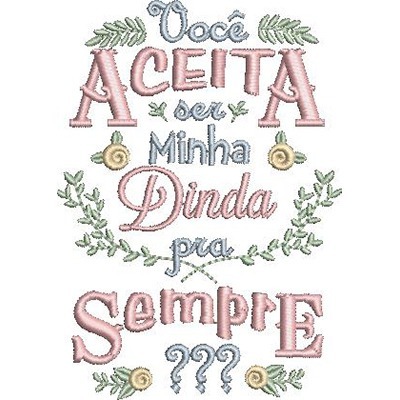Matriz de matriz Matriz De Bordado Aceita Ser Minha Dinda 1