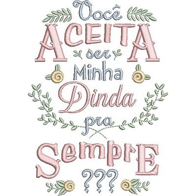 Matriz de matriz Matriz De Bordado Aceita Ser Minha Dinda 2