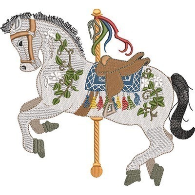 Matriz de matriz Matriz De Bordado Cavalo Carrossel