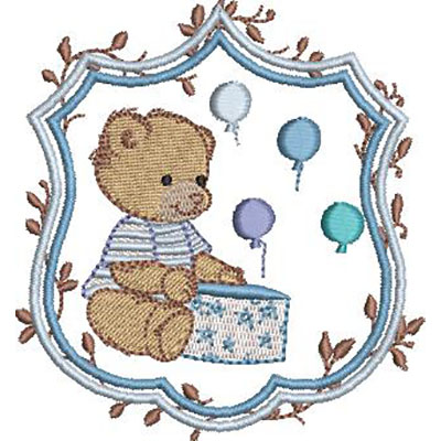 Matriz de matriz Matriz De Bordado Moldura Com Urso