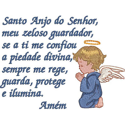 Matriz de matriz Matriz De Bordado Oraçao Santo Anjo 12x16