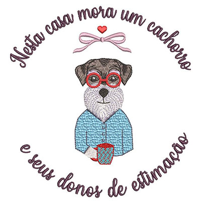 Matriz de matriz Matriz De Bordado Nesta Casa Mora Um Cachorro