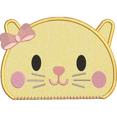 Matriz de matriz Matriz De Bordado Gatinho Aplicado 2