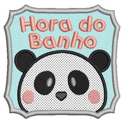 Matriz de matriz Matriz De Bordado Hora Do Banho Panda Aplicado 1