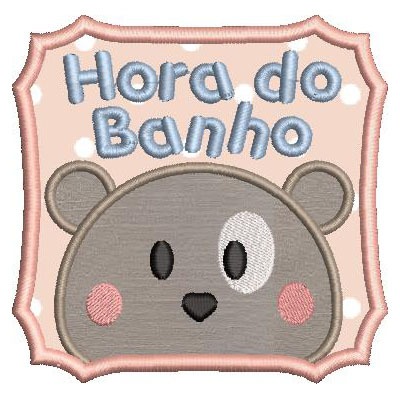Matriz de matriz Matriz De Bordado Hora Do Banho Cachorrinho Aplicado 1