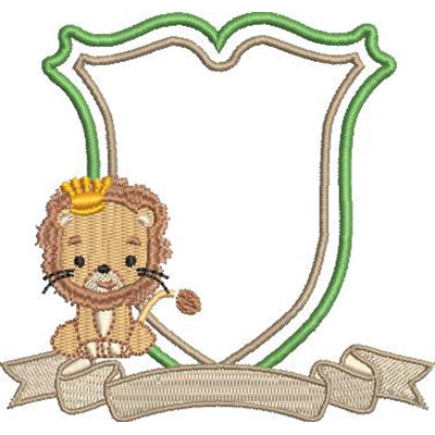Matriz de matriz Matriz De Bordado Moldura Com Leão Bebê