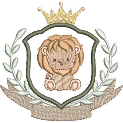 Matriz de matriz Matriz De Bordado Moldura Safari Leão Bebê 1