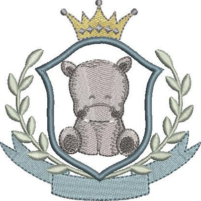 Matriz de matriz Matriz De Bordado Moldura Safari Hipopótamo Bebê 1