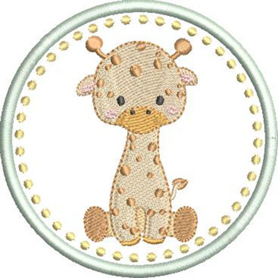 Matriz de matriz Matriz De Bordado Moldura Girafa Bebê 5