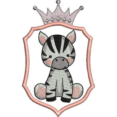 Matriz de matriz Matriz De Bordado Moldura Safari Zebra Bebê 4