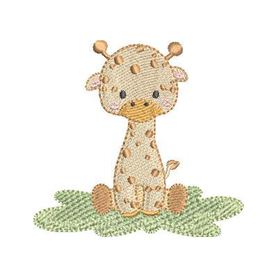 Matriz de matriz Matriz De Bordado Girafa Bebê Safari 1