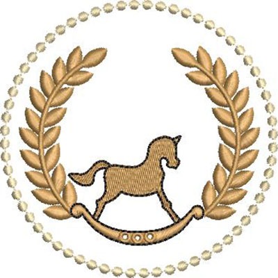 Matriz de matriz Matriz De Bordado Cavalo De Balanço Na Moldura 9