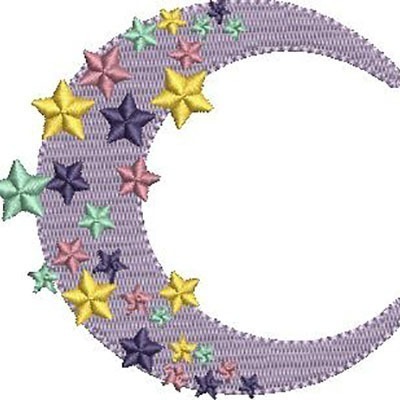 Matriz de matriz Matriz De Bordado Lua Com Estrelas