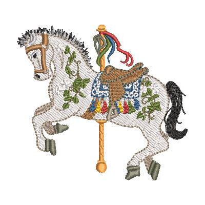 Matriz de matriz Matriz De Bordado Cavalo Carrossel 2
