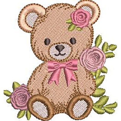 Matriz de matriz Matriz De Bordado Ursa Com Rosas