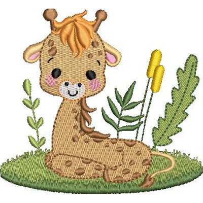 Matriz de matriz Matriz De Bordado Girafa Safari 4