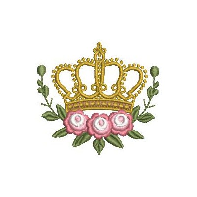 Matriz de matriz Matriz De Bordado Coroa De Princesa Com Rosas