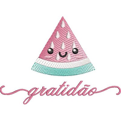 Matriz de matriz Matriz De Bordado Frutinha Rippled Gratidão