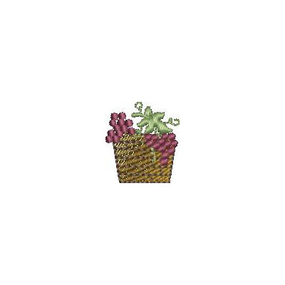 Matriz de matriz Matriz De Bordado Mini Cesta De Uvas