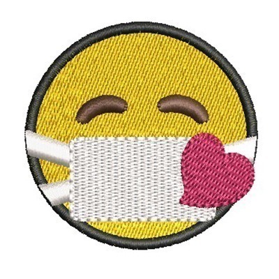 Matriz de matriz Matriz De Bordado Emoji De Máscara