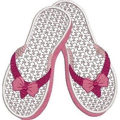 Matriz de matriz Matriz De Bordado Chinelo Com Laço