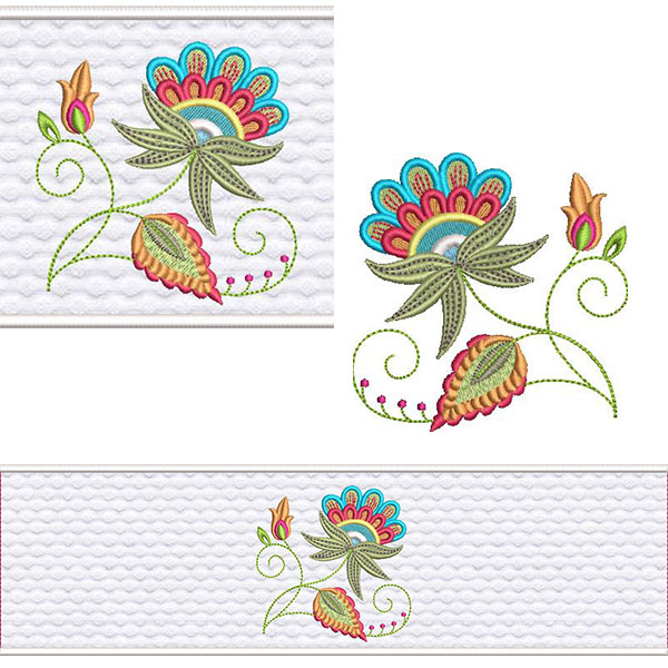 Matriz de matriz Matriz De Bordado Conjunto Para Lavabo Flor