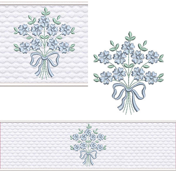 Matriz de matriz Matriz De Bordado Conjunto Para Lavabo Bouquet De Flores