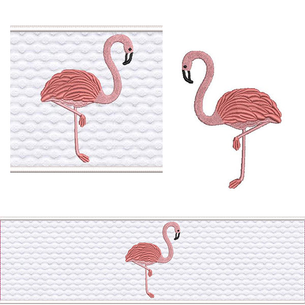 Matriz de matriz Matriz De Bordado Conjunto Para Lavabo Flamingo 2